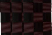 FREE EXPRESS SHIPPING  Pack Black/burgundy12 X 12"X1" Acoustic Panels Studio Soundproofing Foam Wedge Tiles