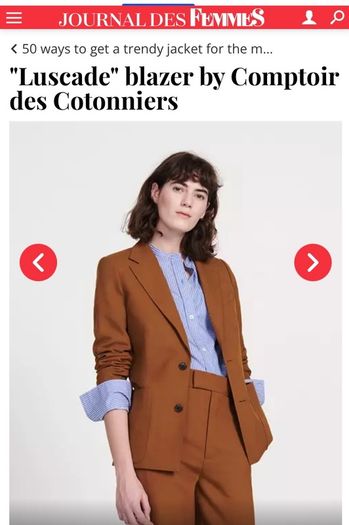 Comptoir Des Cotonnoirs Warm Camel Dry Wool Blazer & Trousers Suit