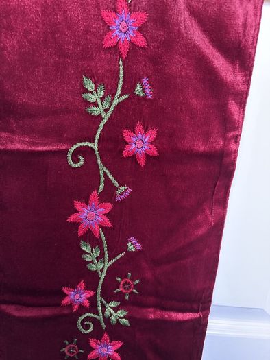 Accessorize Scarf - Velvet Embroidered
