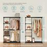 Freestanding Wardrobe, Foldable Closet, Coat Rack with Clothes Rails Image 4