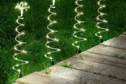 4-Pack Stake Christmas Lights Outdoor | Spiral Tree Lights 200 Warm White LEDs | Battery Powered Christmas Lights | Outdoor Christmas Decorations | Outdoor Christmas Lights (FREE POSTAGE)
