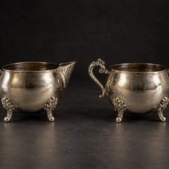 Vintage Silver-Plated Cream & Sugar Set