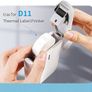 Label Maker Cable Tape, Waterproof Stronger Adhesiveness Laminated Label Pinter Paper for D11 Label Maker, Easy to Use (0.5" x 4.3", 60pcs, White) Image 3