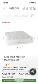 King Coil Merrion Mattress Firm Brand New