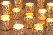 Brand New Silver Votive Candle Holders 12 Pack Bulk Silver Glass Candle Holders