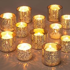 Brand New Silver Votive Candle Holders 12 Pack Bulk Silver Glass Candle Holders