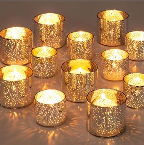 Brand New Silver Votive Candle Holders 12 Pack Bulk Silver Glass Candle Holders