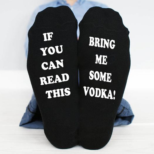 If You Can Read This, bring me some vodka Socks Mens