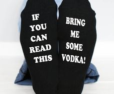 If You Can Read This, bring me some vodka Socks Mens