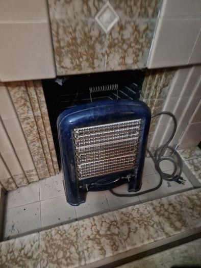 1920s/30s Vintage MAGNET 1930s Art Deco cobalt blue enamel electric fire