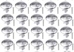 30 PCS Cabinet Door Knobs, Sliver Cabinet Knobs Kitchen Cupboard Knobs Round Pull Handles Chrome Door Handles Knobs Metal Drawer Knobs with 30 Screws for Furniture Drawer Wardrobes Bathroom Doors (FREE POSTAGE)