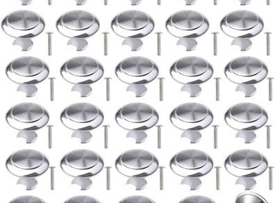 30 PCS Cabinet Door Knobs, Sliver Cabinet Knobs Kitchen Cupboard Knobs Round Pull Handles Chrome Door Handles Knobs Metal Drawer Knobs with 30 Screws for Furniture Drawer Wardrobes Bathroom Doors (FREE POSTAGE)