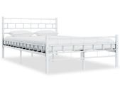 Bed Frame White Metal 120x200 cm