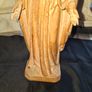 Beautiful Old Sacred Heart of Jesus, Handcrafted Wooden Sculpture made by Conrad Moroder in Ortisei Italy., featuring a carved heart on the chest., Postage Available or Collection Image 3