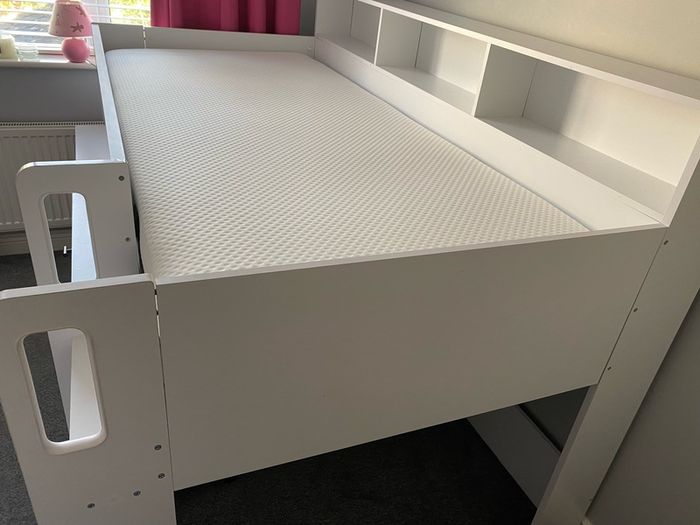 Childrens High Sleeper Bed with Desk and Storage