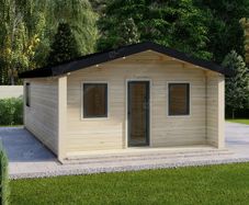 Ecohome Log Cabins 2 Bed Contemporary Style 40 sq.m. 5m x 8.7m