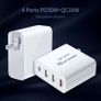CELBRO QC 3.0 & PD/QC4.0 USB 4 Ports Wall Fast Charger 48W [3 Power Plugs (US/EU/UK)] (Brand New/Warranty) Image 9