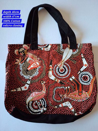 Cotton Shoulder Bag (Aboriginal Design)