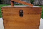 Vintage wooden shoe-cleaning box