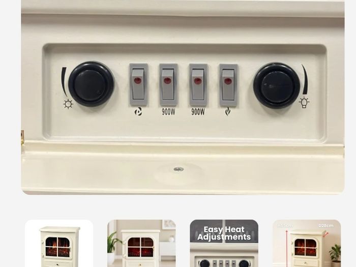 De Vielle Cream Electric Stove