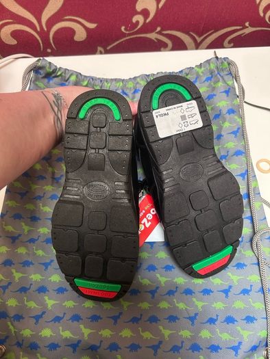 Toezone boys leather shoes with bag