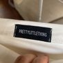 Ruched mini dress cream colour size S Image 2