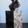 Art-Nouveau Bust Of A Woman - Bronze, Marble, Signed Image 3
