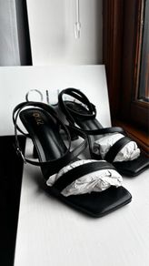 Brand New QUIZ Black Strappy Heels - Size UK 5 / EU 38 (In Box)