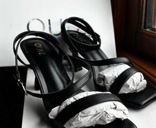 Brand New QUIZ Black Strappy Heels - Size UK 5 / EU 38 (In Box)