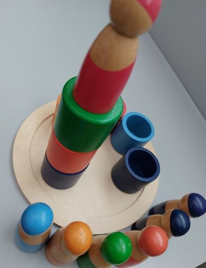 Wooden Toy Peg dolls (1507)(A3) mr 3