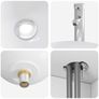 Wall-Mounted White Bathroom Vanity Unit Engineered wood Image 7