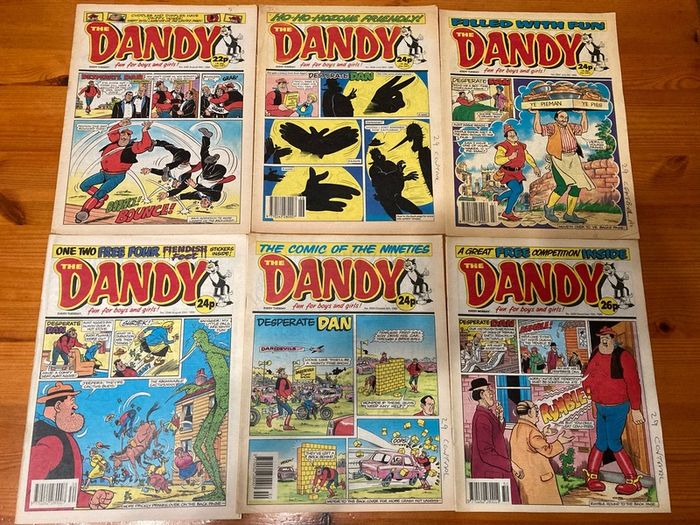 Comics: 'The Dandy' 1988,1989 and 1990 (36 comics)