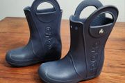 Crocs Kids Handle It Rain Boot - Navy Blue - US J1 / EU 1 / 32-33