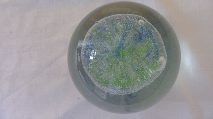 Glass Jellyfish Paperweight