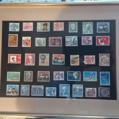 Vintage Framed Postage Stamps of Switzerland - 1979