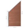 Fence Panel WPC 90x(100-180) cm Brown Image 8