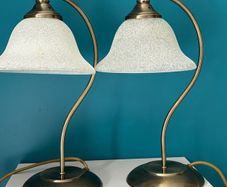 Antique brass lamps