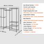 Heavy Duty  Clothes Rack Coat Rack 362 kg Loadable Freestanding Clothes Rack 174x180x45 cm 3 Clothes Rails Multifunctional 8-Layer for Bedroom, Laundry Room, Dressing Room Image 3