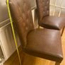 Westbury Rustic Oak Uph Chair - Tan Faux Leather (Pair) Image 5