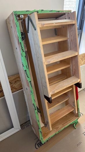 Used Fakro Loft Ladder/Attic Stairs 55x120 LTK Energy Saver 280cm Floor To Ceiling, 66mm Insulated Hatch