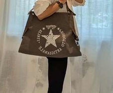 Vintage Canvas Tote Bag Grey - BRAND NEW