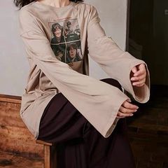 Designer lightweight long-sleeve T-shirt S-M
