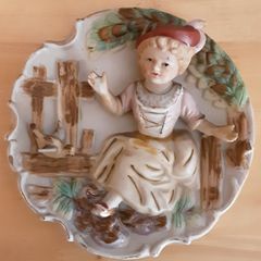 vintage possibly bisque plate