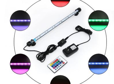 Multiple Colors Aquarium Fish Tank Light Submersible Light with Remote Controller