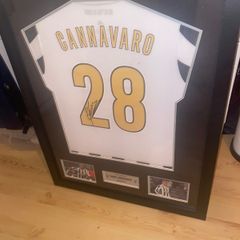 Signed and Framed Fabio Cannavaro Jersey