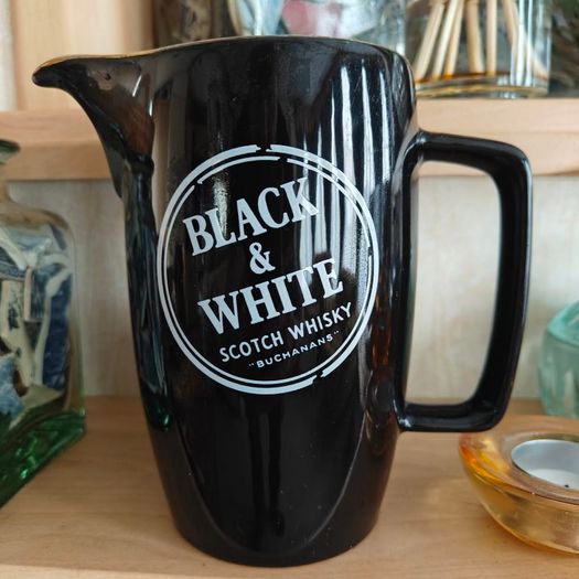 Black and White Scotch Whisky water jug, Whiskey collectable, UK Wade made