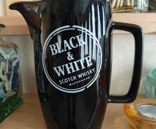 Black and White Scotch Whisky water jug, Whiskey collectable, UK Wade made
