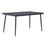 7 Piece Garden Dining Set PVC Rattan Black Image 4
