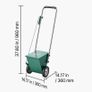 Steel Field Line Marker 11.3kg Dry Powder Chalker with Adjustable 50.100mm Line Width, 2 Heavy-Duty Wheels Image 7