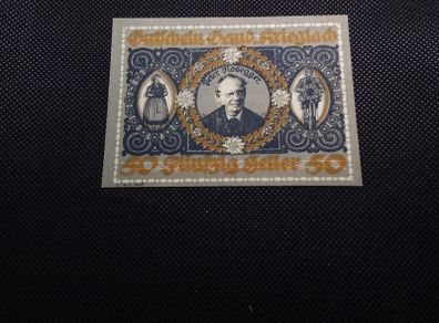 Austria : Krieglach , Local Banknote - 50 Heller - 1920